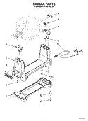 CRADLE PARTS Diagram and Parts List for  KitchenAid Waffle Maker