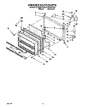 FREEZER DOOR Diagram and Parts List for ET22DMXAW02  Whirlpool Refrigerator