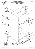 CABINET PARTS Diagram and Parts List for ET8WTEXKQ03  Whirlpool Refrigerator