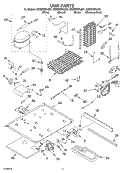 UNIT PARTS Diagram and Parts List for  Whirlpool Refrigerator