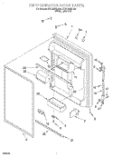 REFRIGERATOR DOOR Diagram and Parts List for ET21DMXDN05  Whirlpool Refrigerator