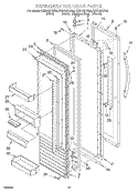 REFRIGERATOR DOOR Diagram and Parts List for  KitchenAid Refrigerator