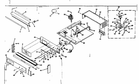 Control Section Diagram and Parts List for 8504237320  Kenmore Range