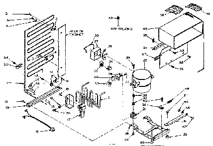 Unit Parts Diagram and Parts List for 106W14BL  Kenmore Refrigerator