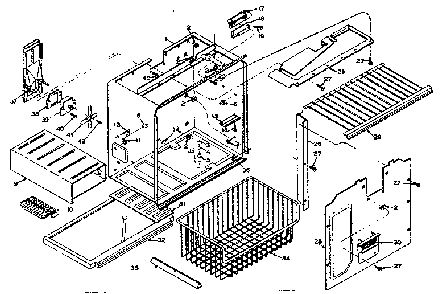 Freezer Section Parts Diagram and Parts List for 106S14F1  Kenmore Refrigerator