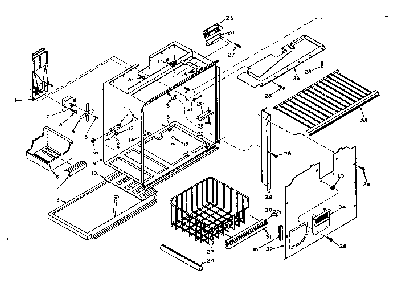 Freezer Parts Diagram and Parts List for 106T13GIM1  Kenmore Refrigerator
