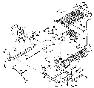 Refrigerator Unit Parts Diagram and Parts List for 106U14E  Kenmore Refrigerator