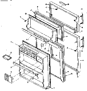 Door Parts Diagram and Parts List for 106U12DA  Kenmore Refrigerator