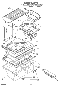 SHELF PARTS, OPTIONAL PARTS Diagram and Parts List for ET8MHEXRB01  Whirlpool Refrigerator