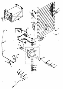 Refrigerator Unit Parts Diagram and Parts List for 106M12H-F  Kenmore Refrigerator
