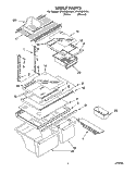 SHELF Diagram and Parts List for ET18TMXDW01  Whirlpool Refrigerator