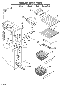 FREEZER LINER PARTS Diagram and Parts List for GC3PHEXNB00  Whirlpool Refrigerator