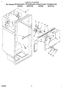 LINER Diagram and Parts List for ET18NKXAW01  Whirlpool Refrigerator