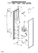 FREEZER DOOR PARTS Diagram and Parts List for GC5SHEXNB01  Whirlpool Refrigerator