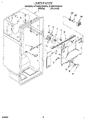 LINER Diagram and Parts List for ET25PKXBN00  Whirlpool Refrigerator