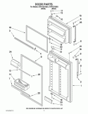 DOOR PARTS Diagram and Parts List for ET8FTEXVQ03  Whirlpool Refrigerator