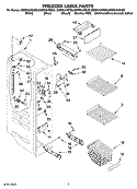 FREEZER LINER PARTS Diagram and Parts List for GD5NVAXSL00  Whirlpool Refrigerator