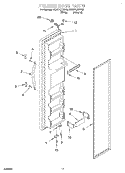 FREEZER DOOR Diagram and Parts List for ED25TQXFW03  Whirlpool Refrigerator