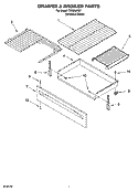DRAWER & BROILER PARTS, OPTIONAL PARTS Diagram and Parts List for TES356RD1  Estate Range