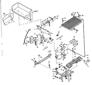 Unit Parts Diagram and Parts List for 106U16ESL  Kenmore Refrigerator