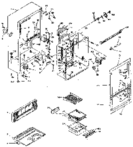 Cabinet Parts Diagram and Parts List for 106W14FIML  Kenmore Refrigerator