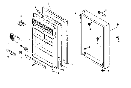 Door Parts Diagram and Parts List for 106T11A  Kenmore Refrigerator