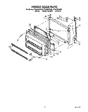 FREEZER DOOR Diagram and Parts List for ET20ZKXZN01  Whirlpool Refrigerator