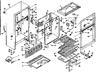 Cabinet Parts Diagram and Parts List for 106W14BIM  Kenmore Refrigerator