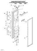 FREEZER DOOR Diagram and Parts List for GD2NHGXKT02  Whirlpool Refrigerator