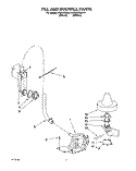 FILL AND OVERFILL Diagram and Parts List for  KitchenAid Dishwasher