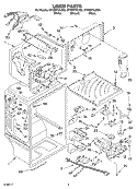 LINER Diagram and Parts List for GT9SHTXLT00  Whirlpool Refrigerator