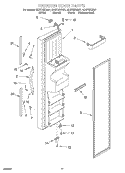FREEZER DOOR Diagram and Parts List for GD27DIXHT01  Whirlpool Refrigerator