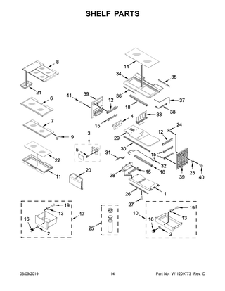 Part Location Diagram of W11690901 Whirlpool HOUSING