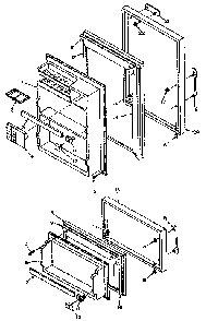 Door Parts Diagram and Parts List for 106T14FS1  Kenmore Refrigerator