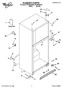 CABINET PARTS Diagram and Parts List for ET1FTEXMT03  Whirlpool Refrigerator