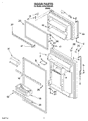 DOOR Diagram and Parts List for ET9LFKXKQ00  Whirlpool Refrigerator