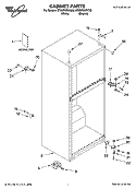 CABINET PARTS Diagram and Parts List for ET8BPMXKQ02  Whirlpool Refrigerator