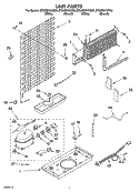 UNIT PARTS Diagram and Parts List for ET6WSKYKQ03  Whirlpool Refrigerator