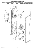 FREEZER DOOR PARTS Diagram and Parts List for GS6NVEXSB00  Whirlpool Refrigerator