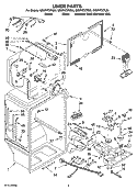 LINER PARTS Diagram and Parts List for GR9FHTXTL00  Whirlpool Refrigerator