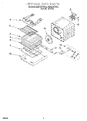 INTERNAL OVEN Diagram and Parts List for KEBS247DBL2  KitchenAid Wall Oven