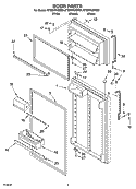DOOR PARTS Diagram and Parts List for ET8MHKXMQ01  Whirlpool Refrigerator