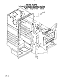 LINER Diagram and Parts List for ET18NKYZN00  Whirlpool Refrigerator