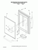 REFRIGERATOR DOOR PARTS Diagram and Parts List for GB2SHDXTB03  Whirlpool Refrigerator