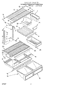 SHELF Diagram and Parts List for ET20NMXAN02  Whirlpool Refrigerator