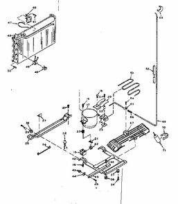 Refrigerator Unit Parts Diagram and Parts List for 106U16GL1  Kenmore Refrigerator