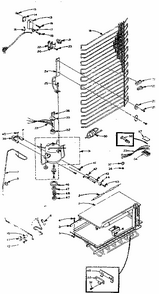 Refrigerator Unit Parts Diagram and Parts List for 106M12C-F  Kenmore Refrigerator