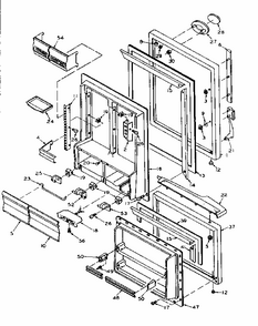 Door Parts Diagram and Parts List for 106W18GL5  Kenmore Refrigerator