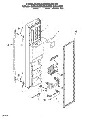 FREEZER DOOR PARTS Diagram and Parts List for GS2SHAXSS00  Whirlpool Refrigerator