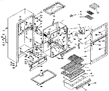 Cabinet Parts Diagram and Parts List for 106T14D  Kenmore Refrigerator